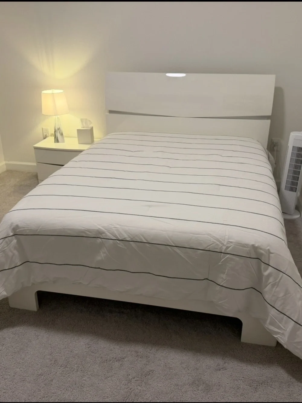 Nautica White Comforter Set with Navy Stripe Accents